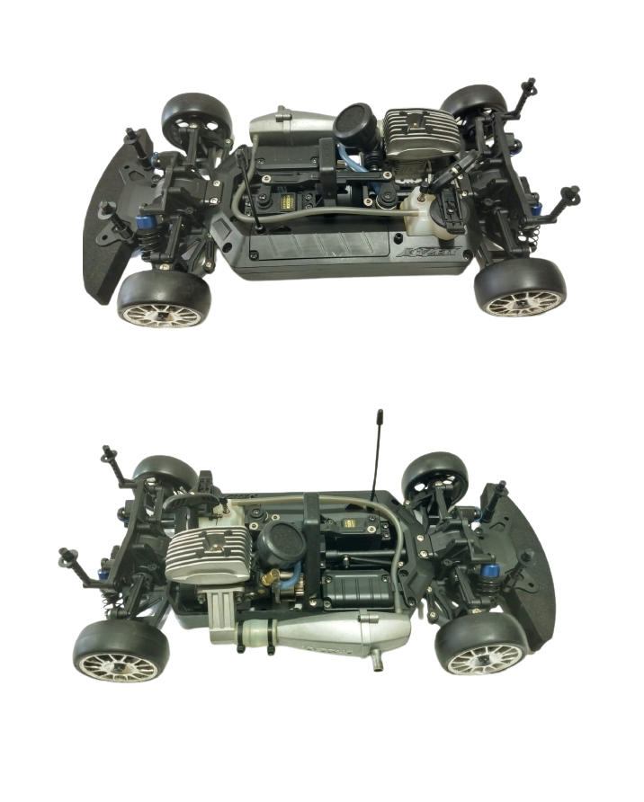 AUTOMODELO ON-ROAD KYOSHO FAZER NITRO 1/10 4X4 RÁDIO 2.4GHZ BOLHA